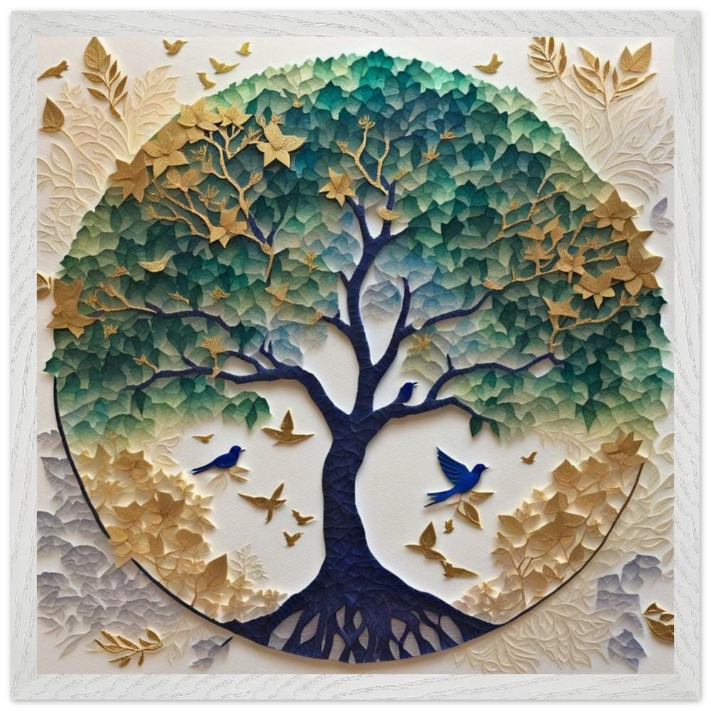 Tree of Life Papercut Style – A Stunning Judaica Art Print