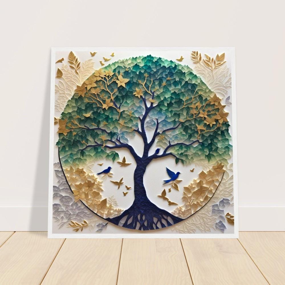 Tree of Life Papercut Style – A Stunning Judaica Art Print