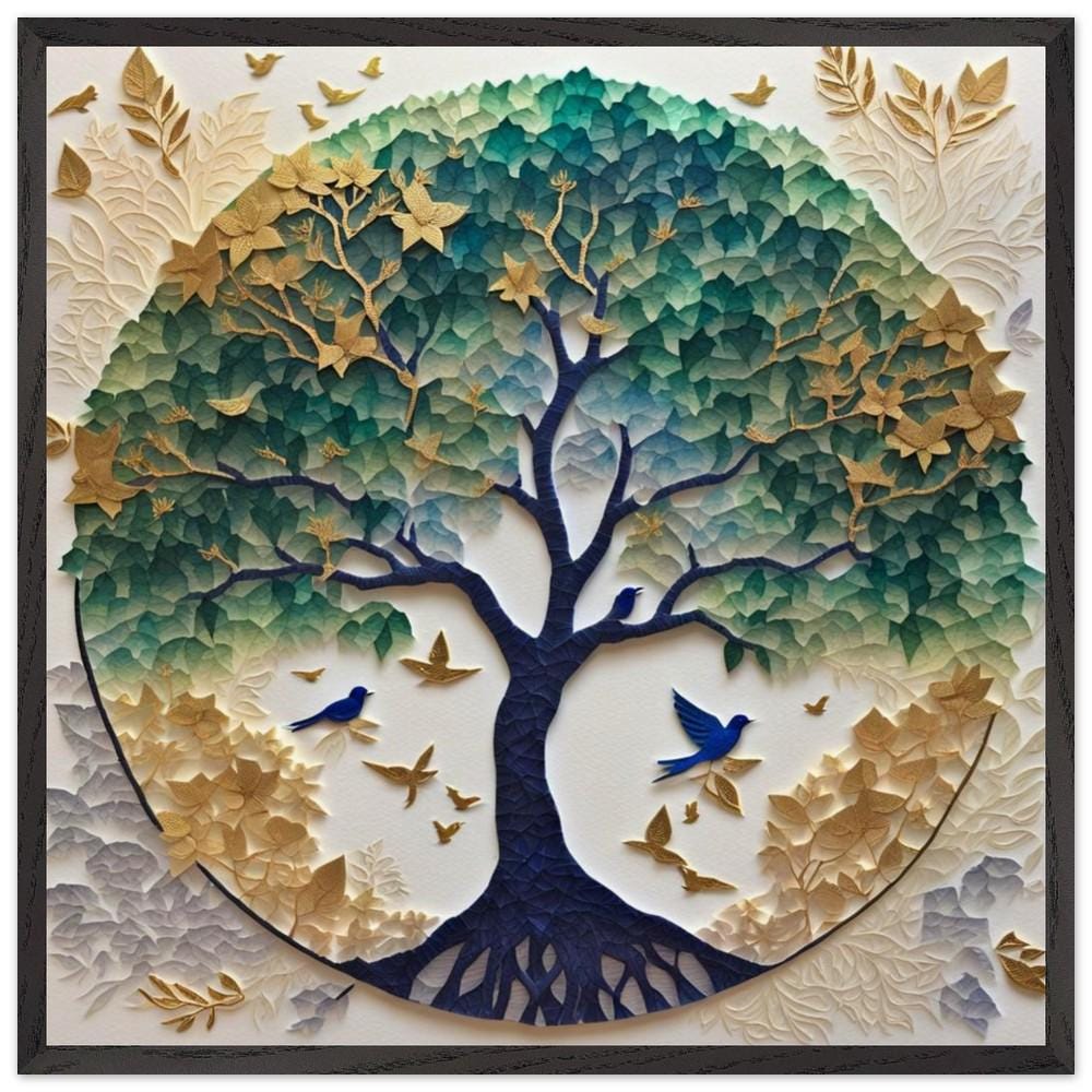 Tree of Life Papercut Style – A Stunning Judaica Art Print