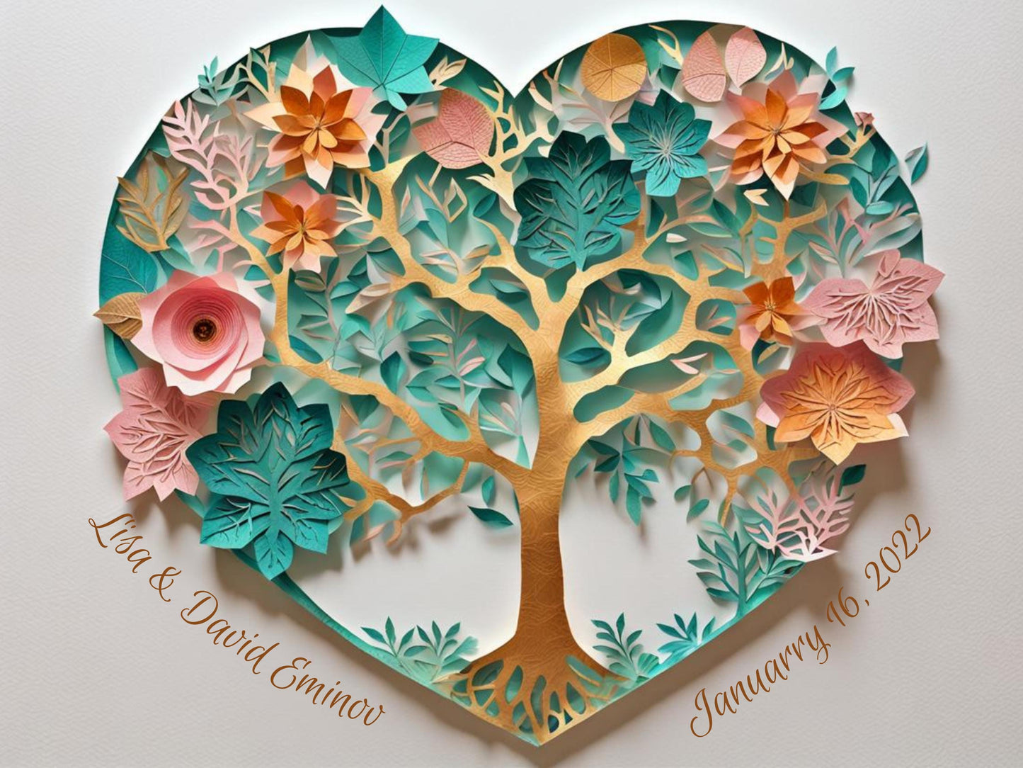 Tree of Life In papetcut Style- Personalized