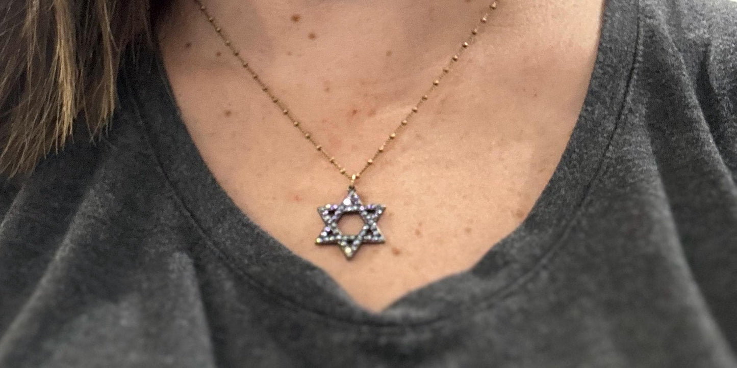 Crystal Star of David Necklace - unique Jewish necklace - Judaica gift- Chanukah gift