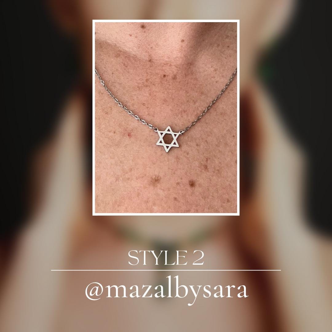 Dainty Star of David Necklaces - unique Jewish necklace - Judaica gift- Chanukah gift