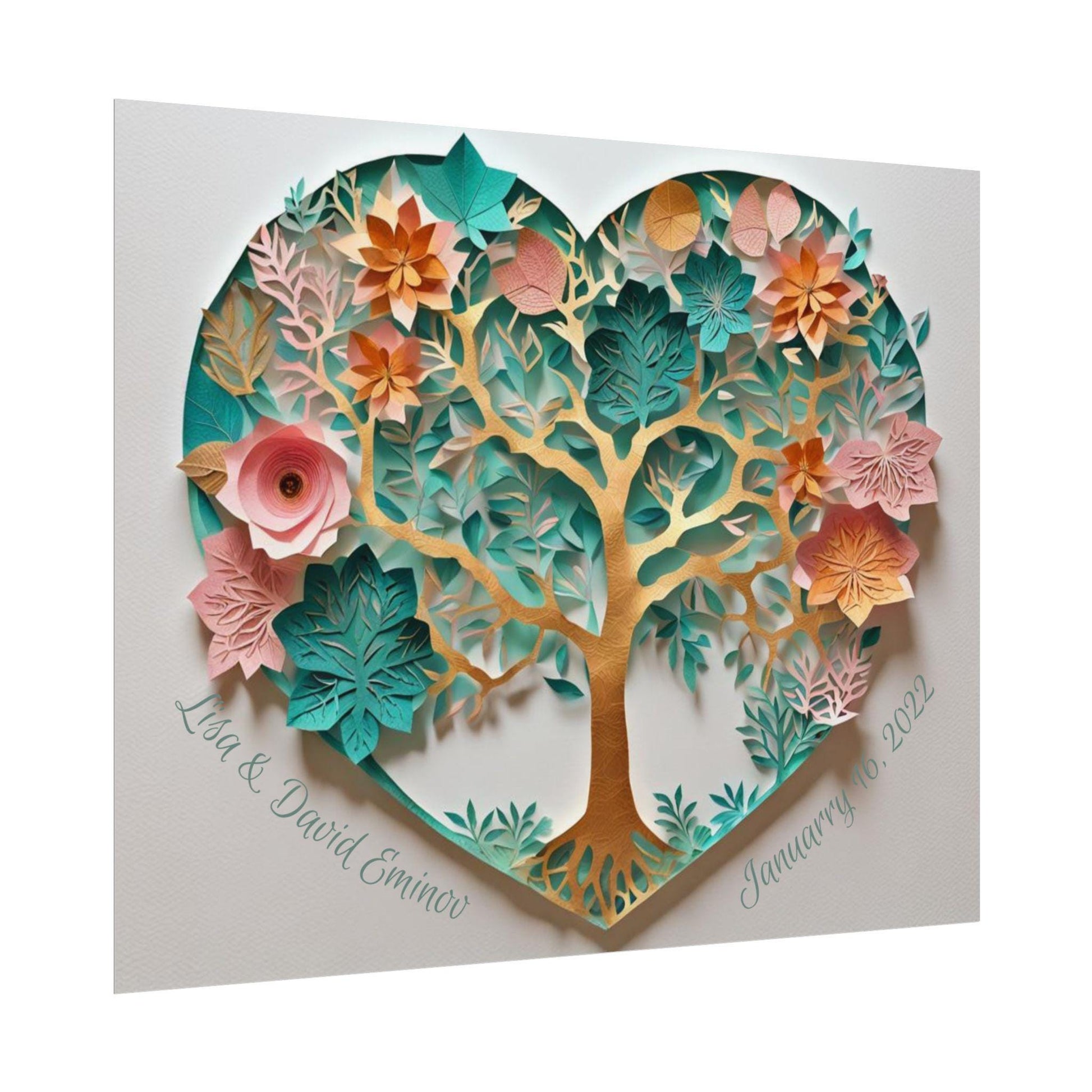 Tree of Life In papetcut Style- Personalized