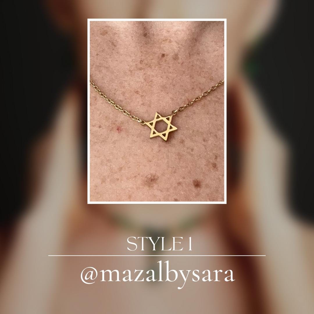 Dainty Star of David Necklaces - unique Jewish necklace - Judaica gift- Chanukah gift