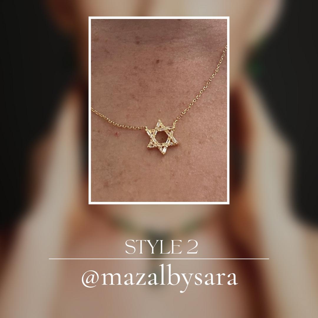 Crystal Star of David Necklace