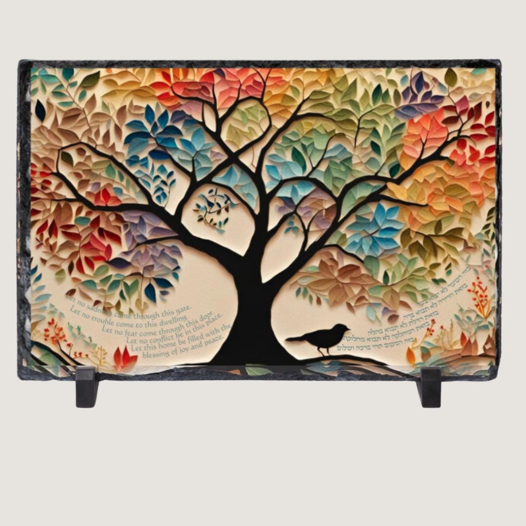 Tree of Life Slate Photo Plaque