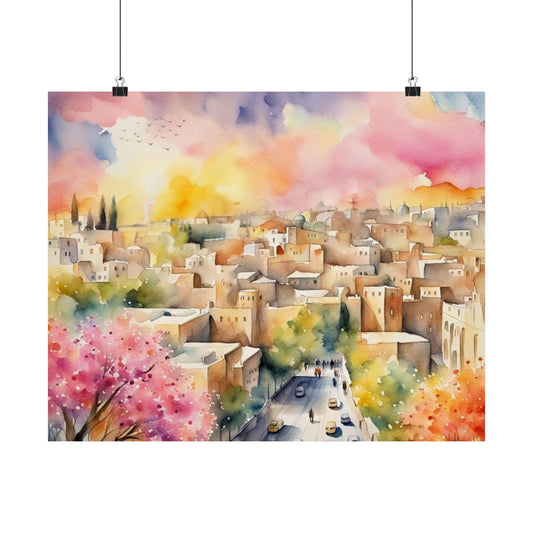 Jerusalem Watercolor Art