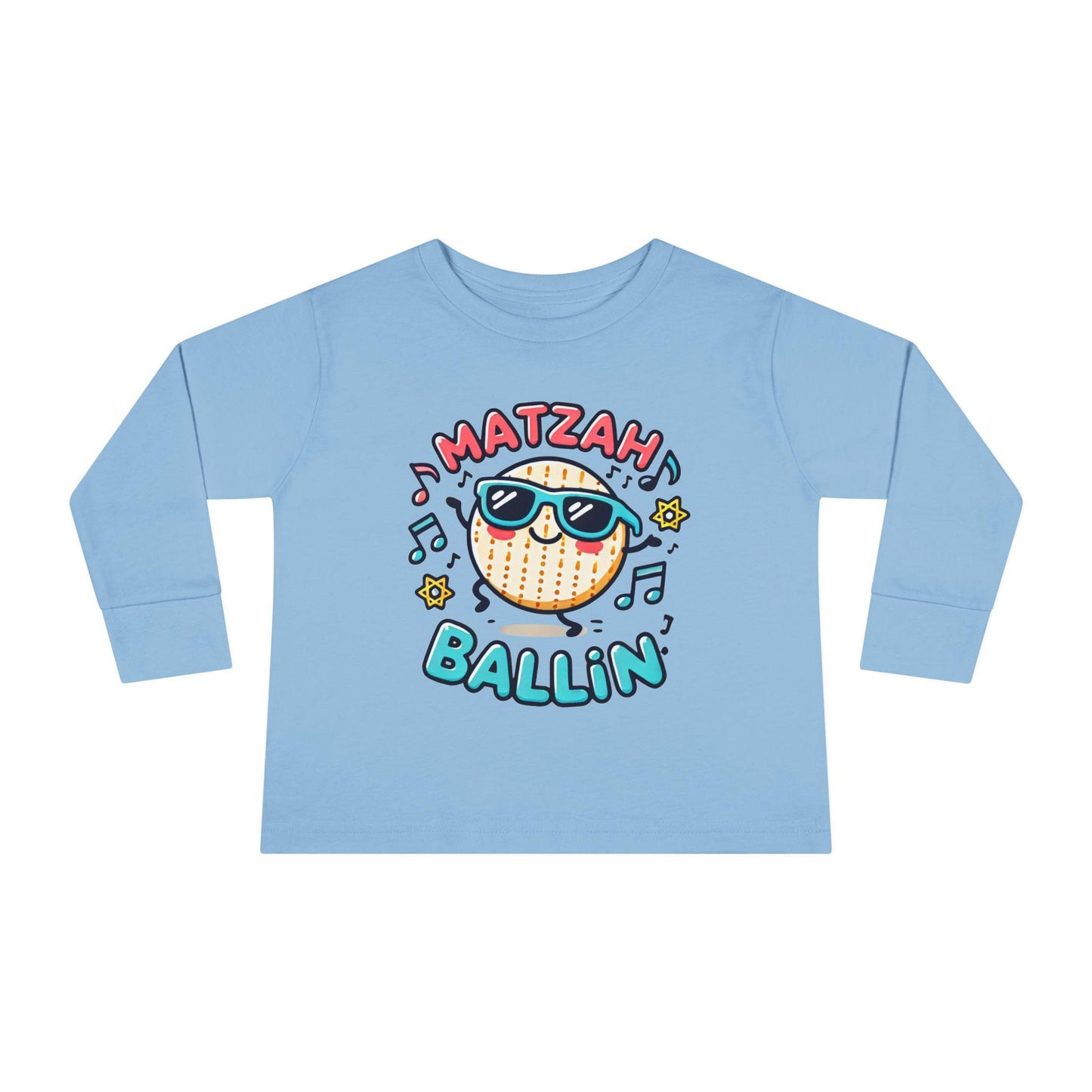 Matzah Ballin Toddler Long Sleeve Tee, Fun Passover Shirt, Cute Kid's Holiday Apparel, Toddler Gift, Jewish Celebration Wear