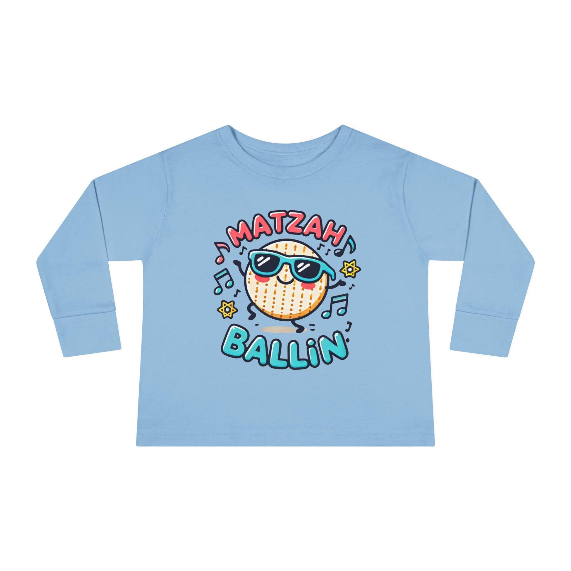 Matzah Ballin Toddler Long Sleeve Tee, Fun Passover Shirt, Cute Kid's Holiday Apparel, Toddler Gift, Jewish Celebration Wear