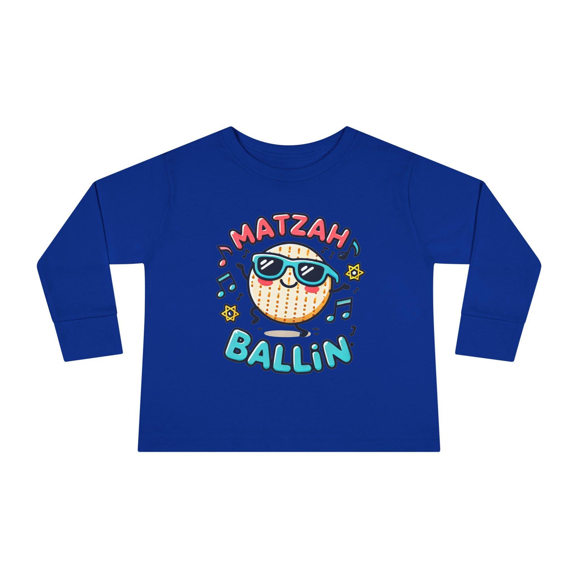 Matzah Ballin Toddler Long Sleeve Tee, Fun Passover Shirt, Cute Kid's Holiday Apparel, Toddler Gift, Jewish Celebration Wear