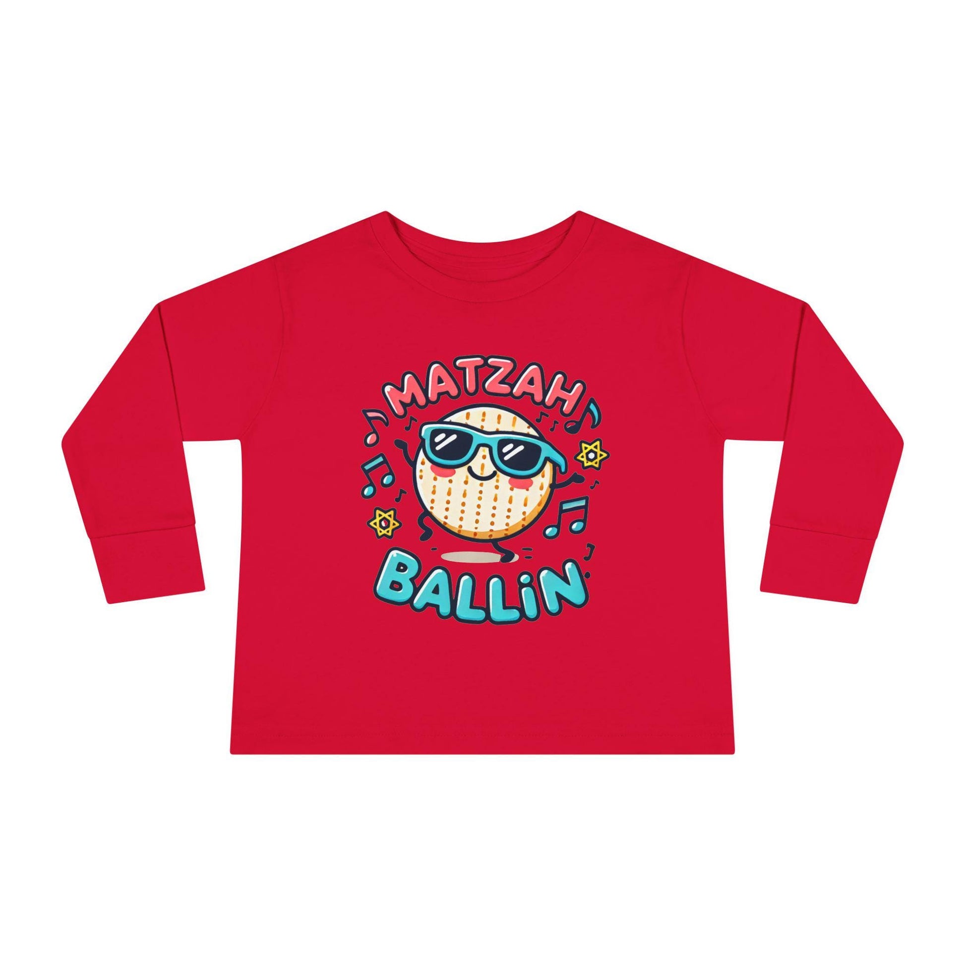 Matzah Ballin Toddler Long Sleeve Tee, Fun Passover Shirt, Cute Kid's Holiday Apparel, Toddler Gift, Jewish Celebration Wear