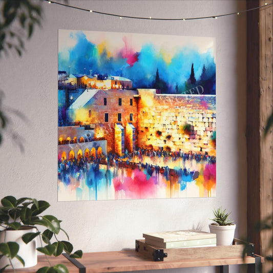Kotel Jerusalem Watercolor Painting