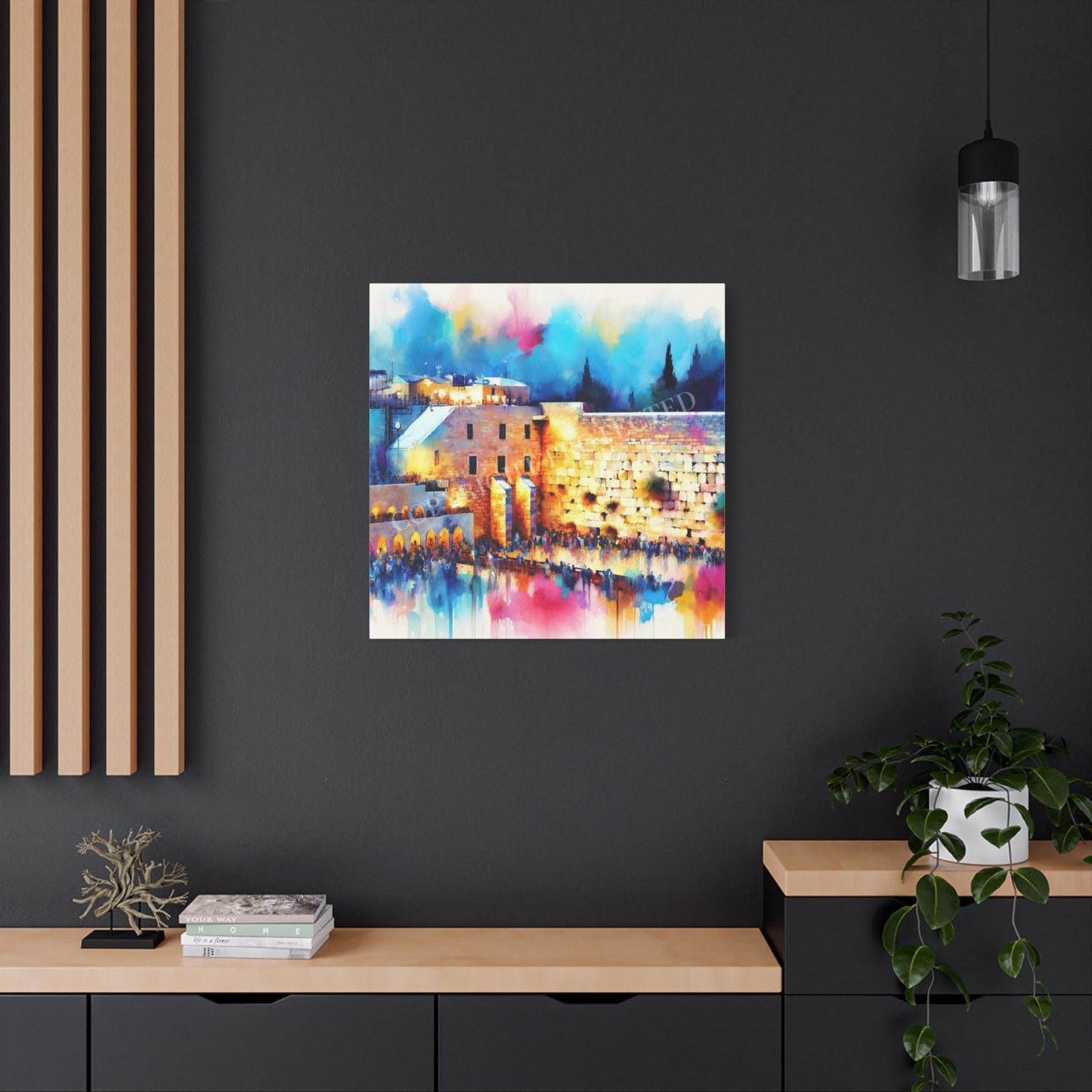 Kotel Jerusalem Watercolor Painting