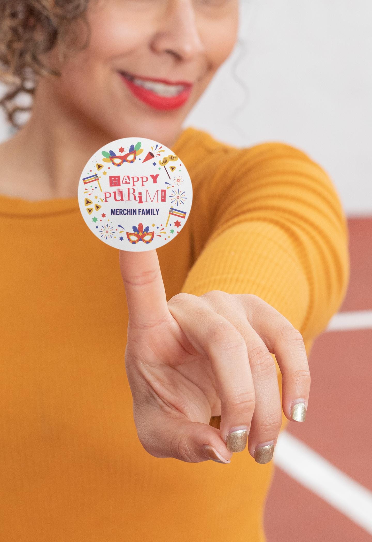 Purim Sticker Set, Customized with Your Name, Mishloach Manot, Purim Gifts, Celebrating Happy Purim, Purim Sticker set
