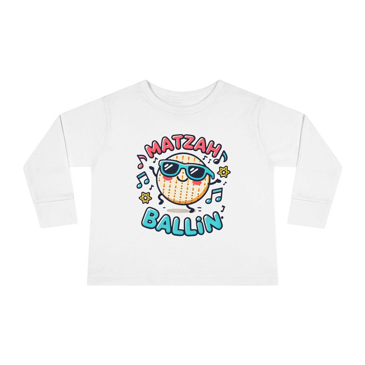 Matzah Ballin Toddler Long Sleeve Tee, Fun Passover Shirt, Cute Kid's Holiday Apparel, Toddler Gift, Jewish Celebration Wear