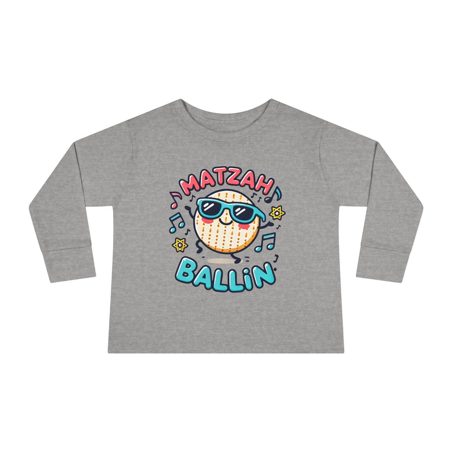 Matzah Ballin Toddler Long Sleeve Tee, Fun Passover Shirt, Cute Kid's Holiday Apparel, Toddler Gift, Jewish Celebration Wear