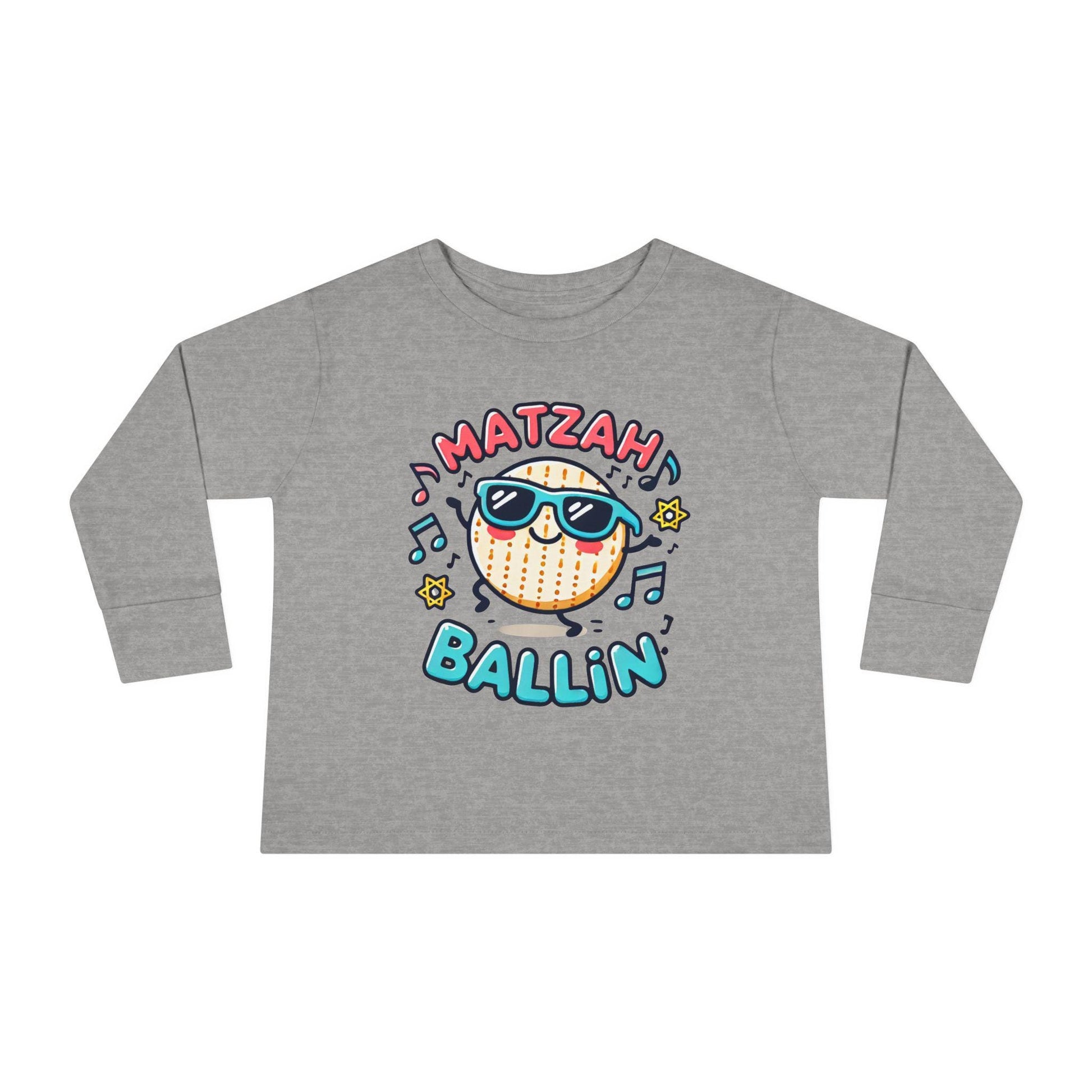 Matzah Ballin Toddler Long Sleeve Tee, Fun Passover Shirt, Cute Kid's Holiday Apparel, Toddler Gift, Jewish Celebration Wear