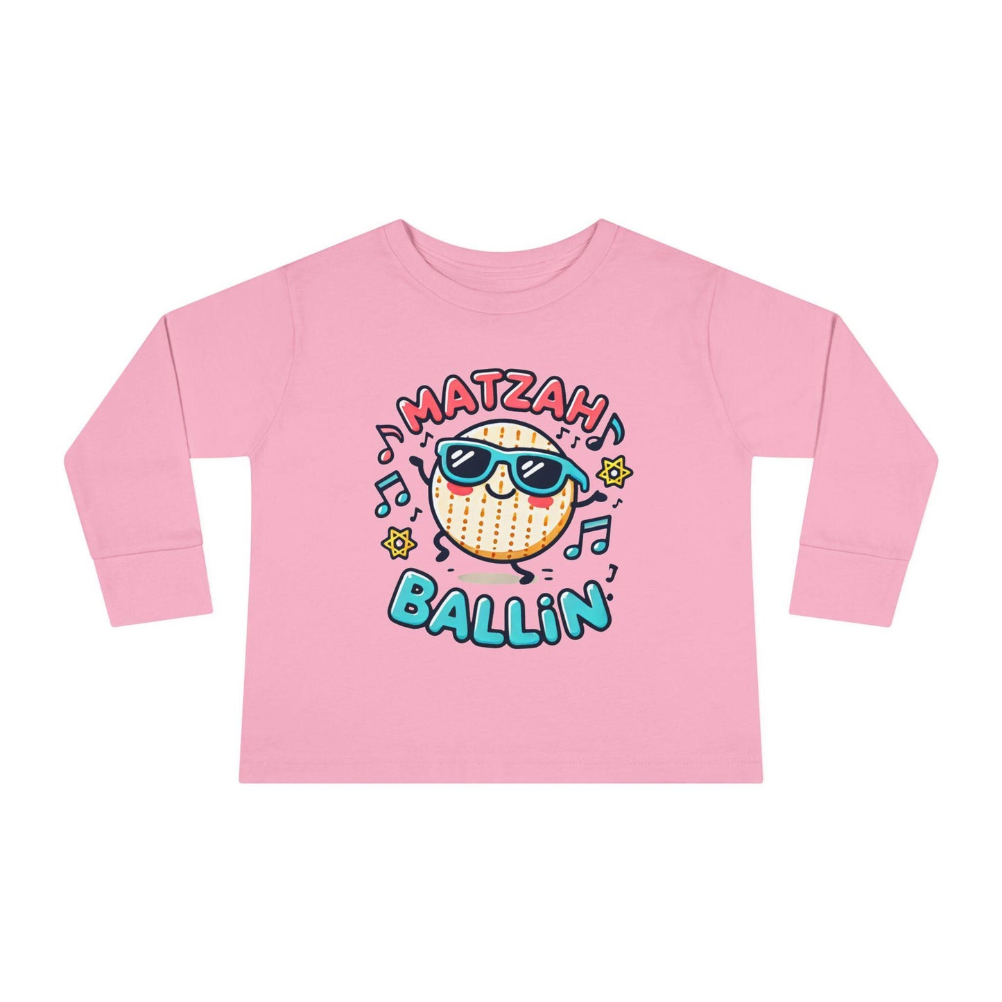 Matzah Ballin Toddler Long Sleeve Tee, Fun Passover Shirt, Cute Kid's Holiday Apparel, Toddler Gift, Jewish Celebration Wear