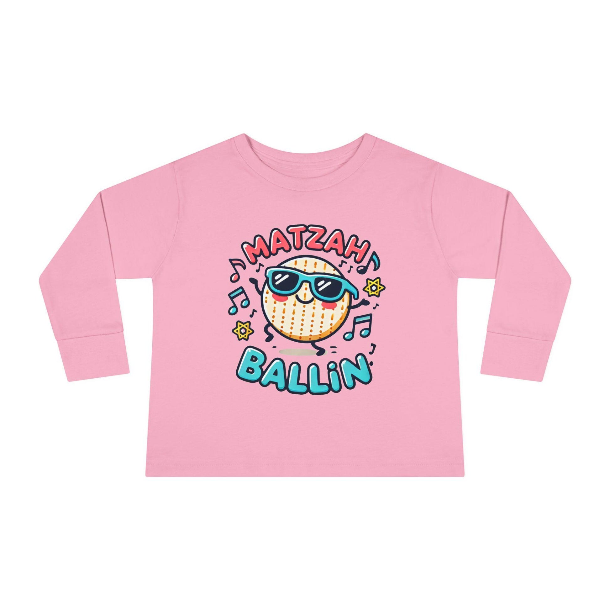 Matzah Ballin Toddler Long Sleeve Tee, Fun Passover Shirt, Cute Kid's Holiday Apparel, Toddler Gift, Jewish Celebration Wear