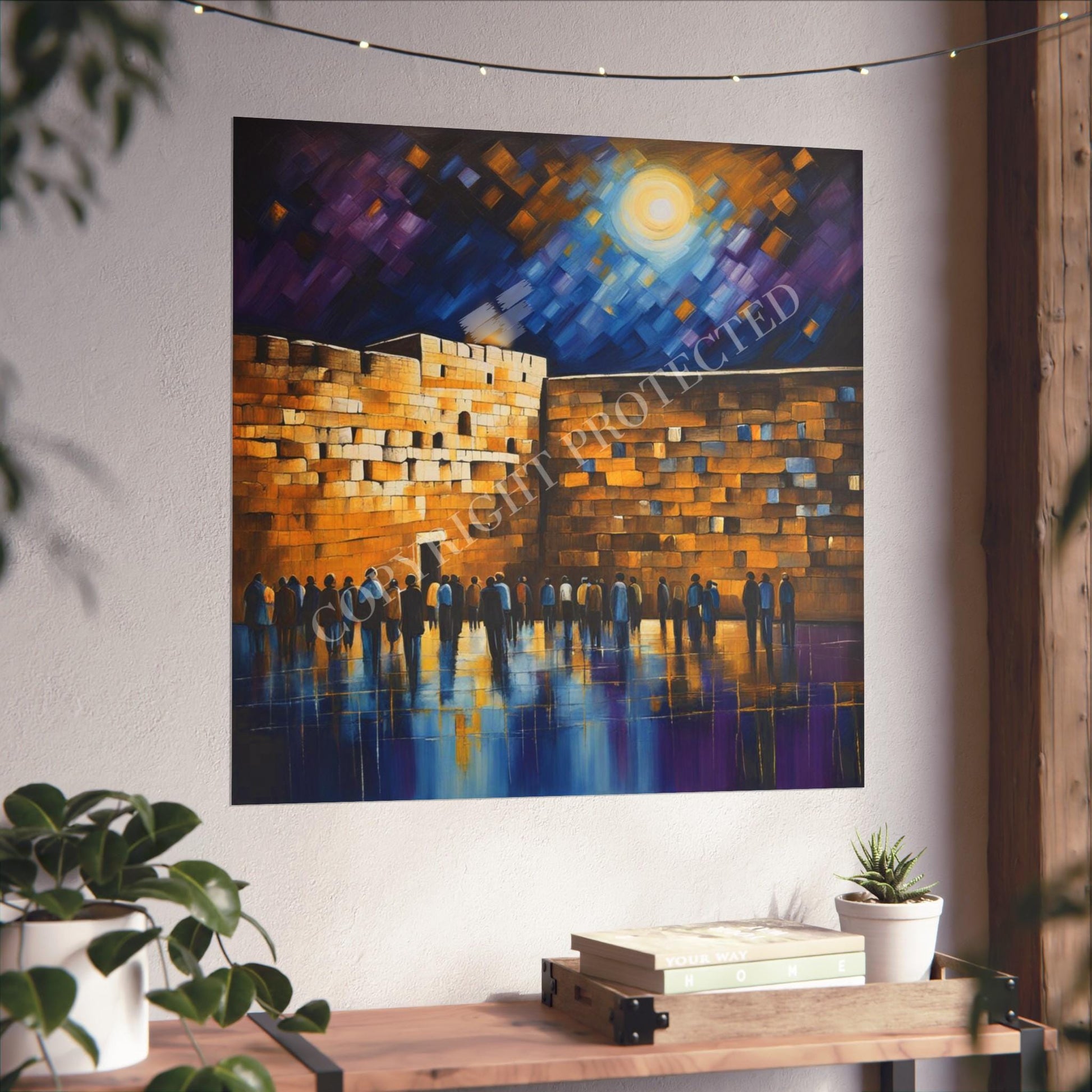 Jewish Art, Kotel Painting, Judaica Art, Western Wall, Jerusalem Israel, Kosel, Wailing wall