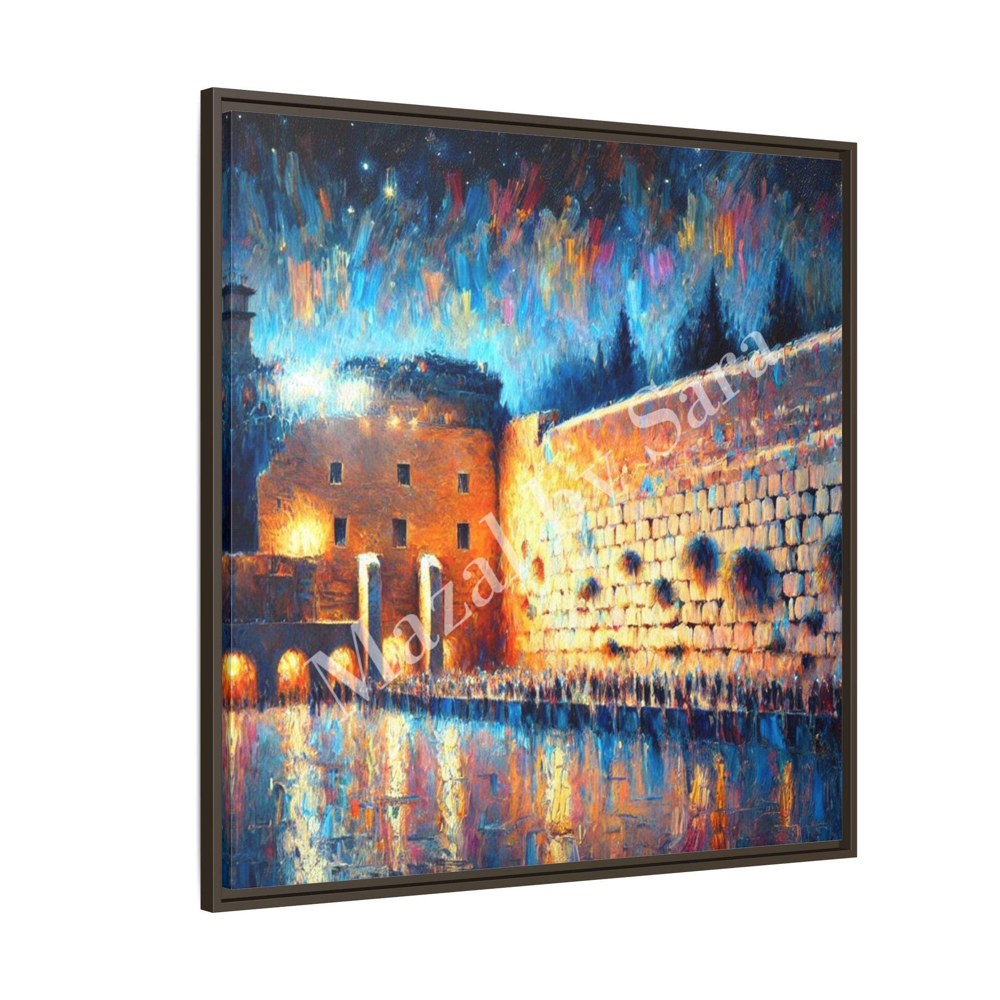 Kotel By Night 4, Jewish Wall art, Kotel wall, Western wall art, Israel art, Judaica gift, Kotel Painting - Jewish Home, Judaica Déco