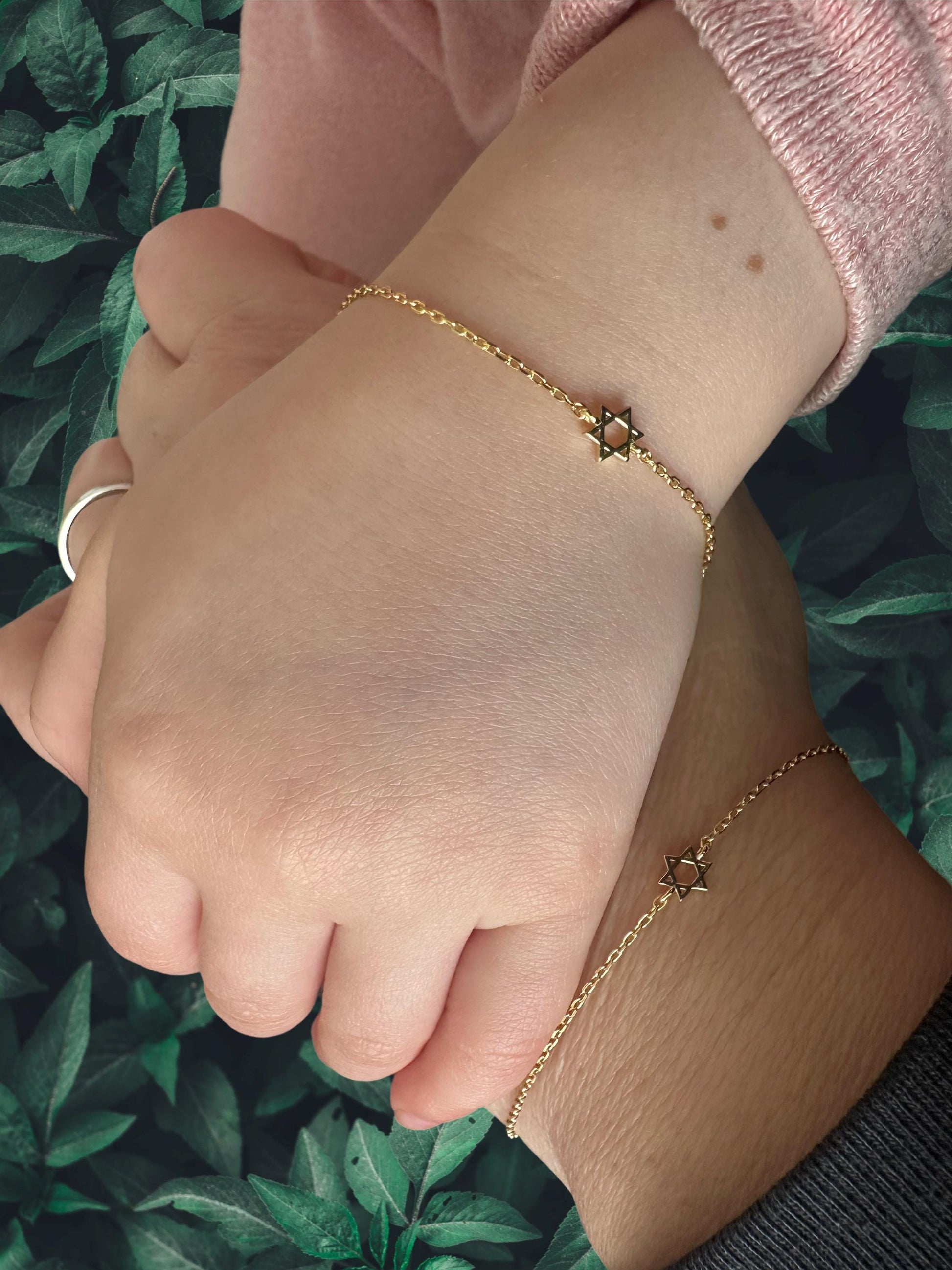 Jewish Baby Tennis Bracelet • Sterling Silver Baby Bracelet • Safe Judaica Jewelry for Infants