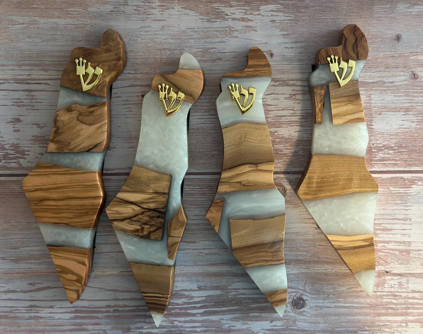 Israel-Shaped Resin Mezuzah – Modern Jewish Gift
