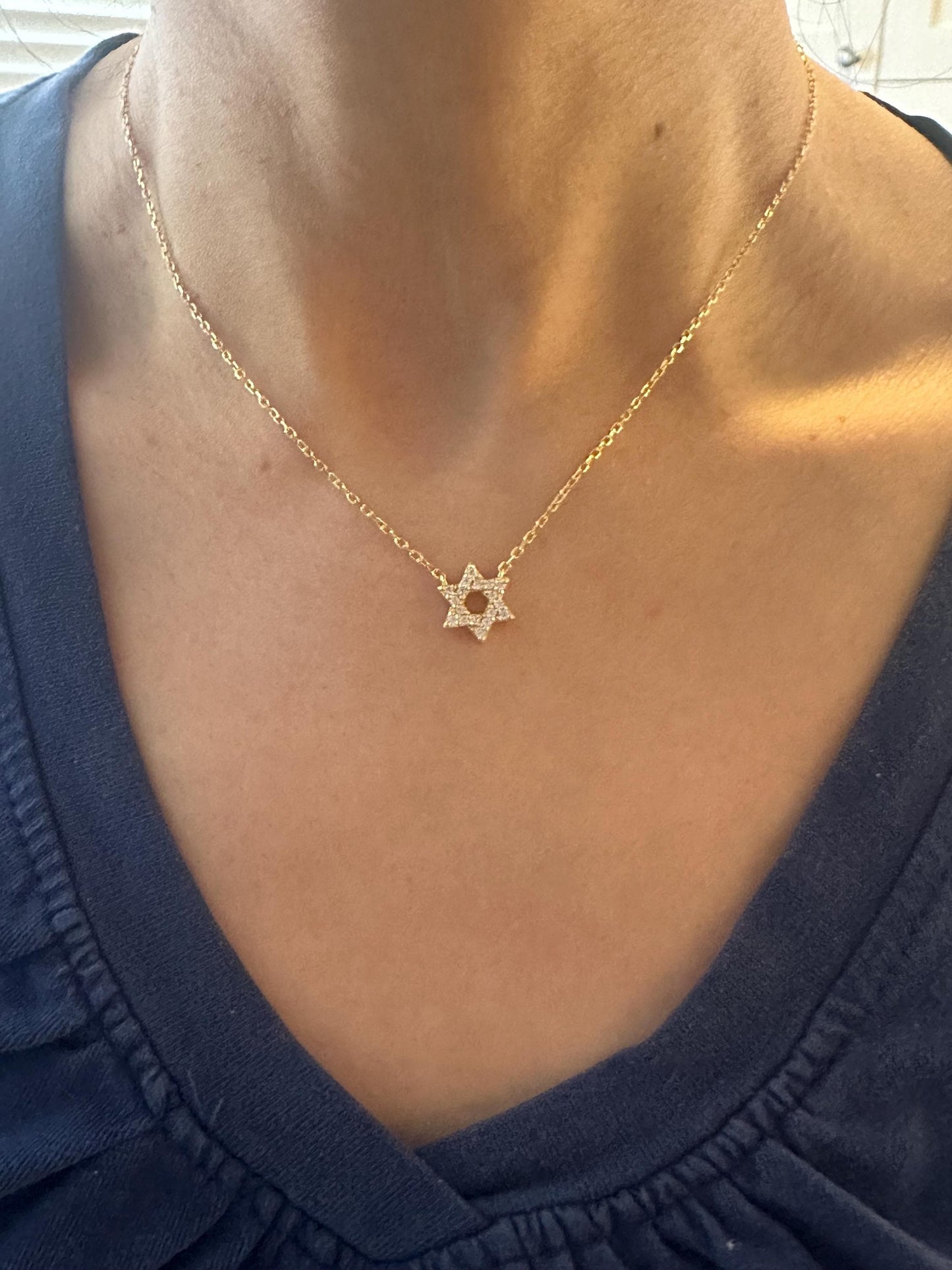 Teeny Tiny Star of David Necklace – 925 Sterling Silver or 14K Gold Plated