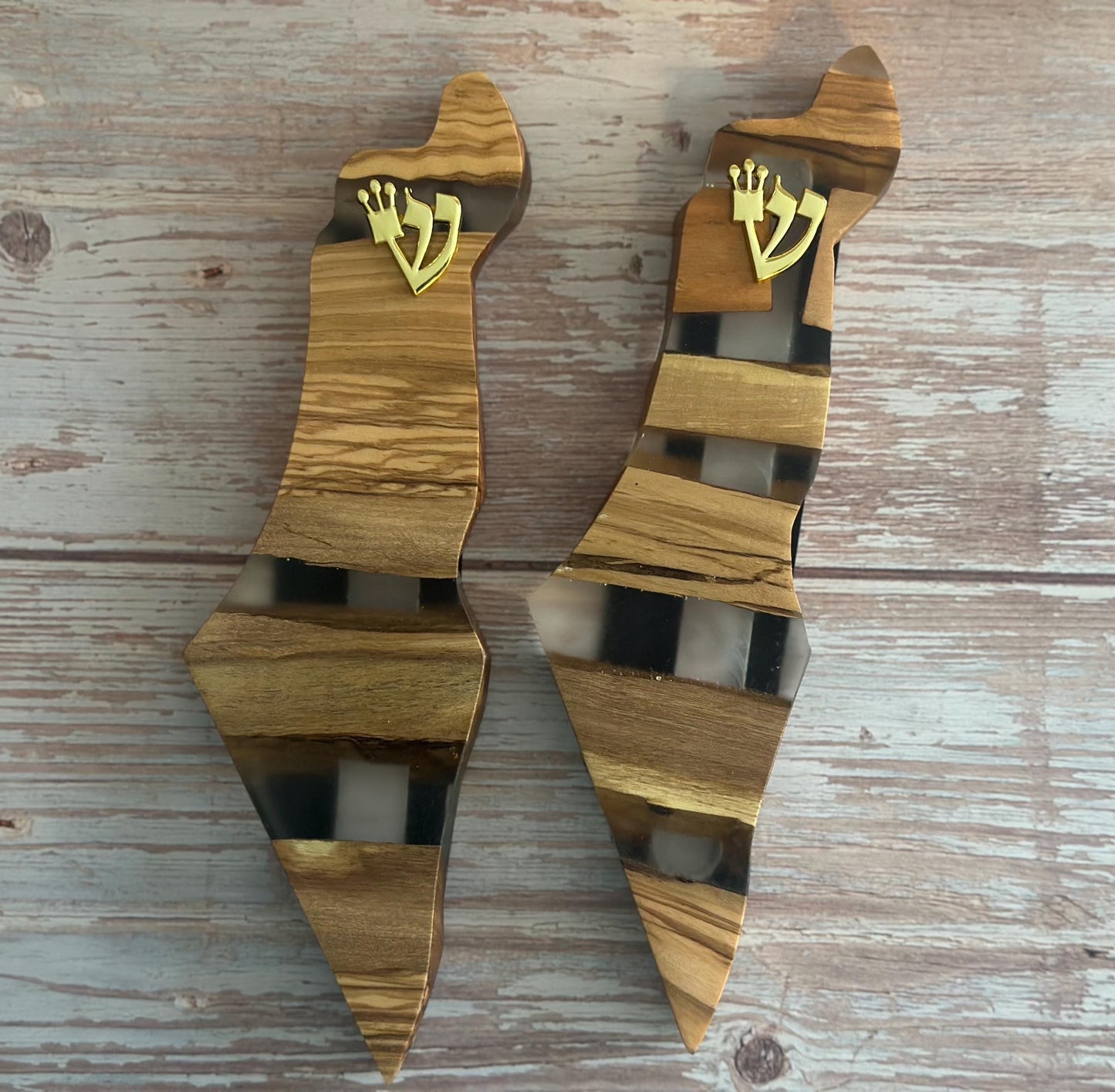 Israel-Shaped Resin Mezuzah – Modern Jewish Gift