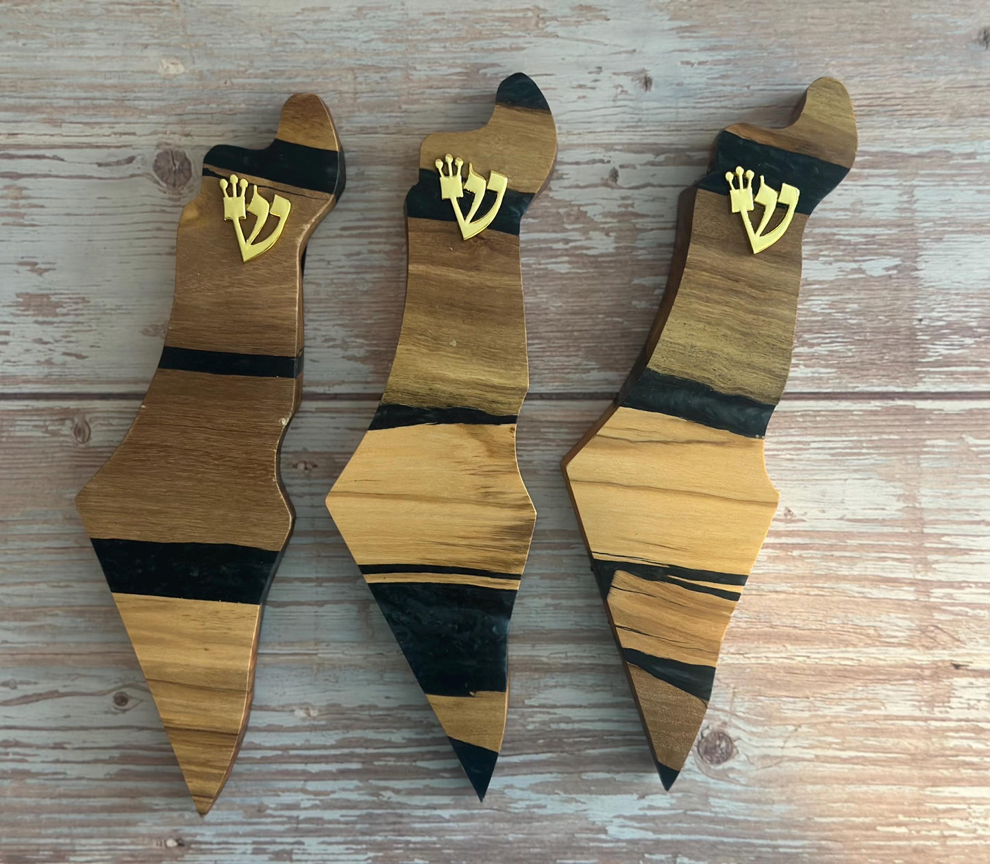 Israel-Shaped Resin Mezuzah – Modern Jewish Gift