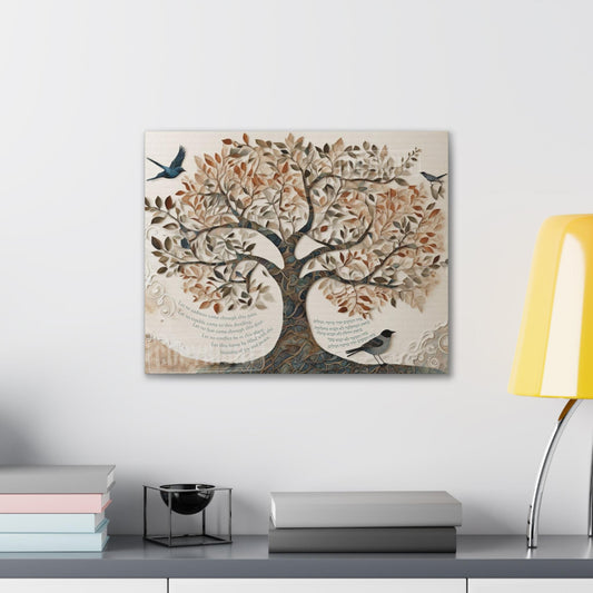 Tree of Life with Birkat HaBayit – Papercut-Style Judaica Art Print – Judaica Home Decor – Jewish Wedding & Housewarming Gift