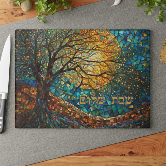 Tree cutting board, shabbat bread, Shabbos board, Jewish Wedding gift, shabbos plate