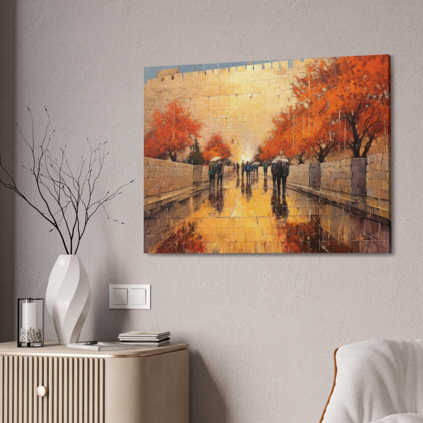 Jerusalem in the Rain Art Print