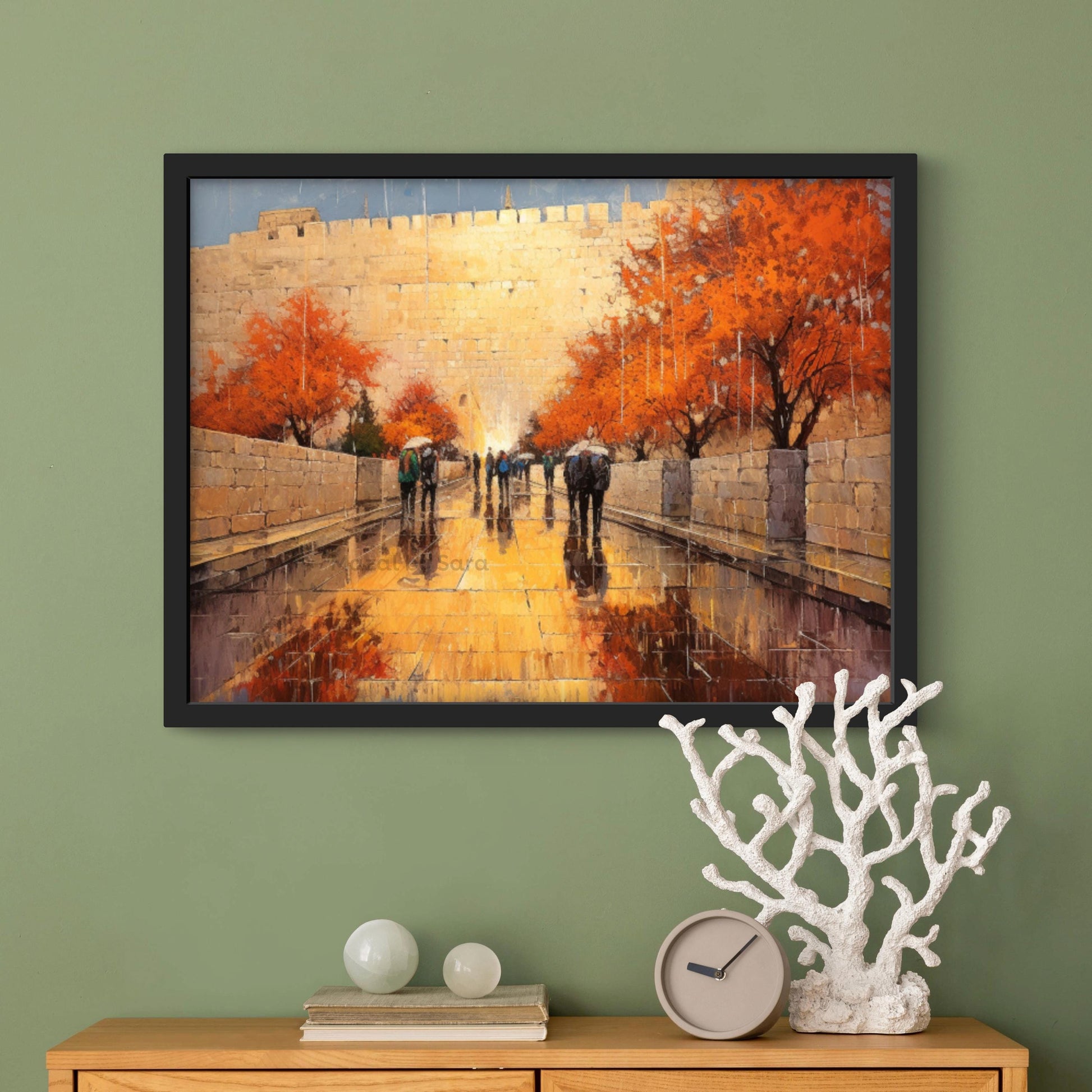 Jerusalem in the Rain Art Print