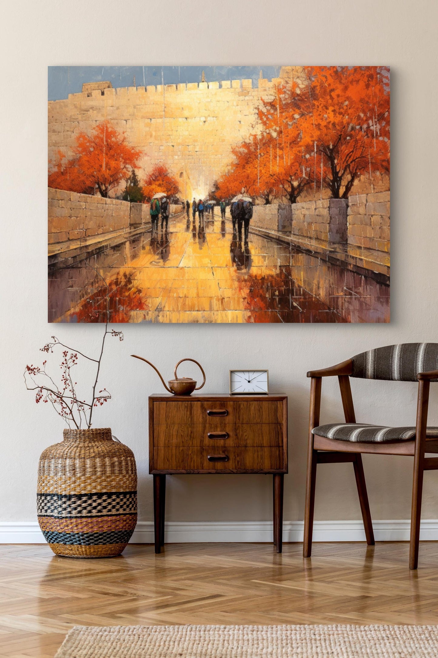Jerusalem in the Rain Art Print