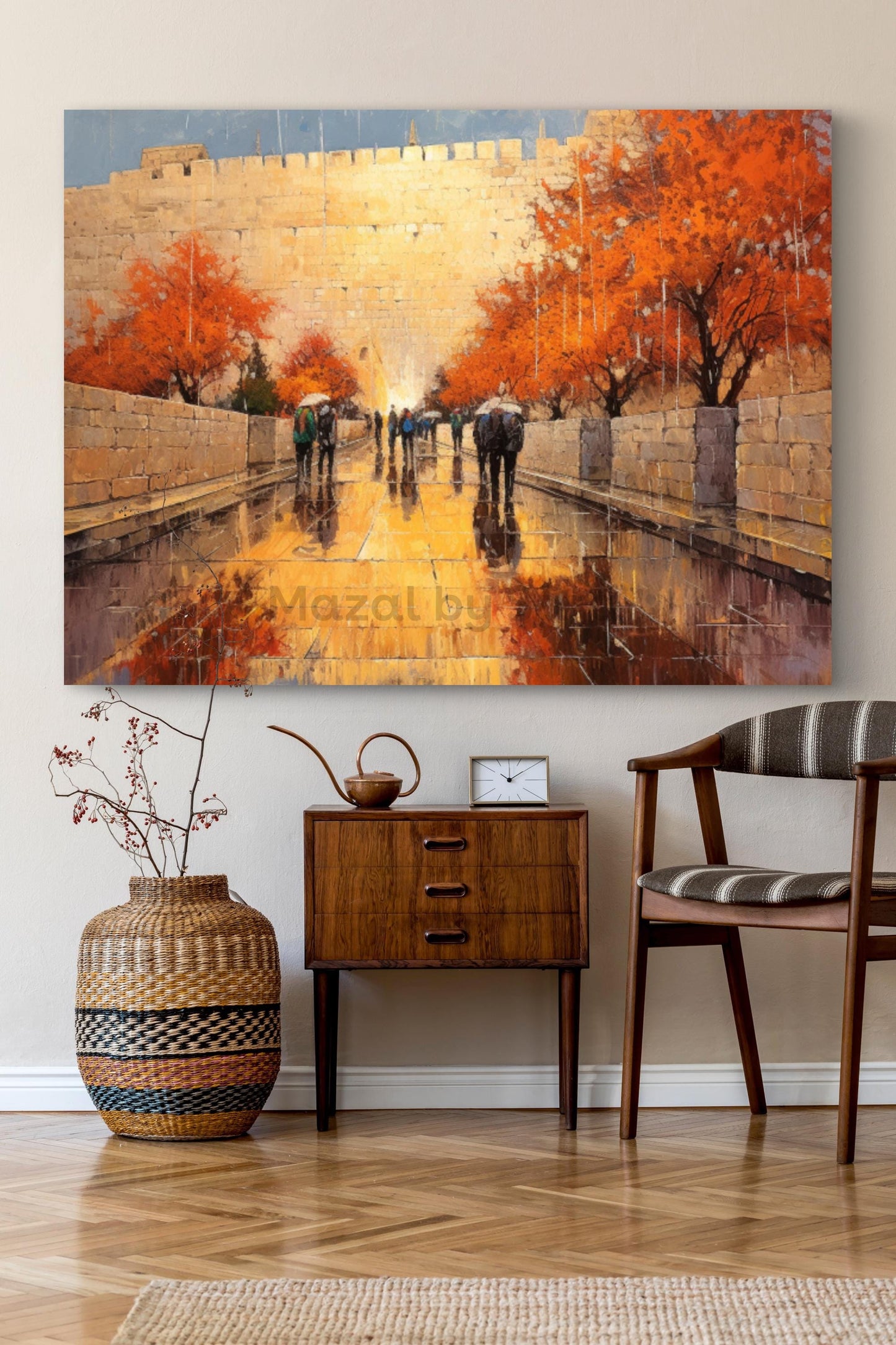 Jerusalem in the Rain Art Print