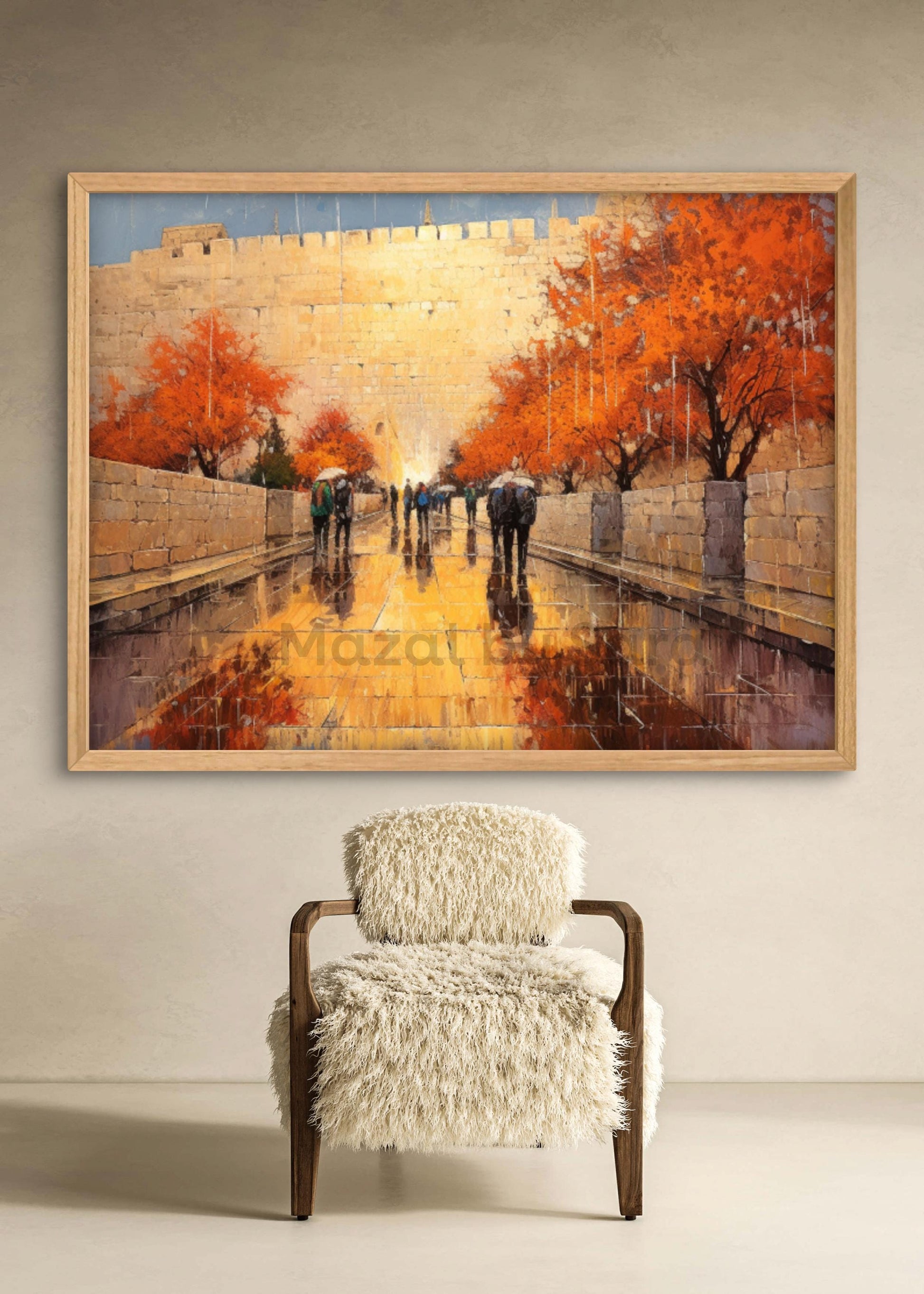 Jerusalem in the Rain Art Print