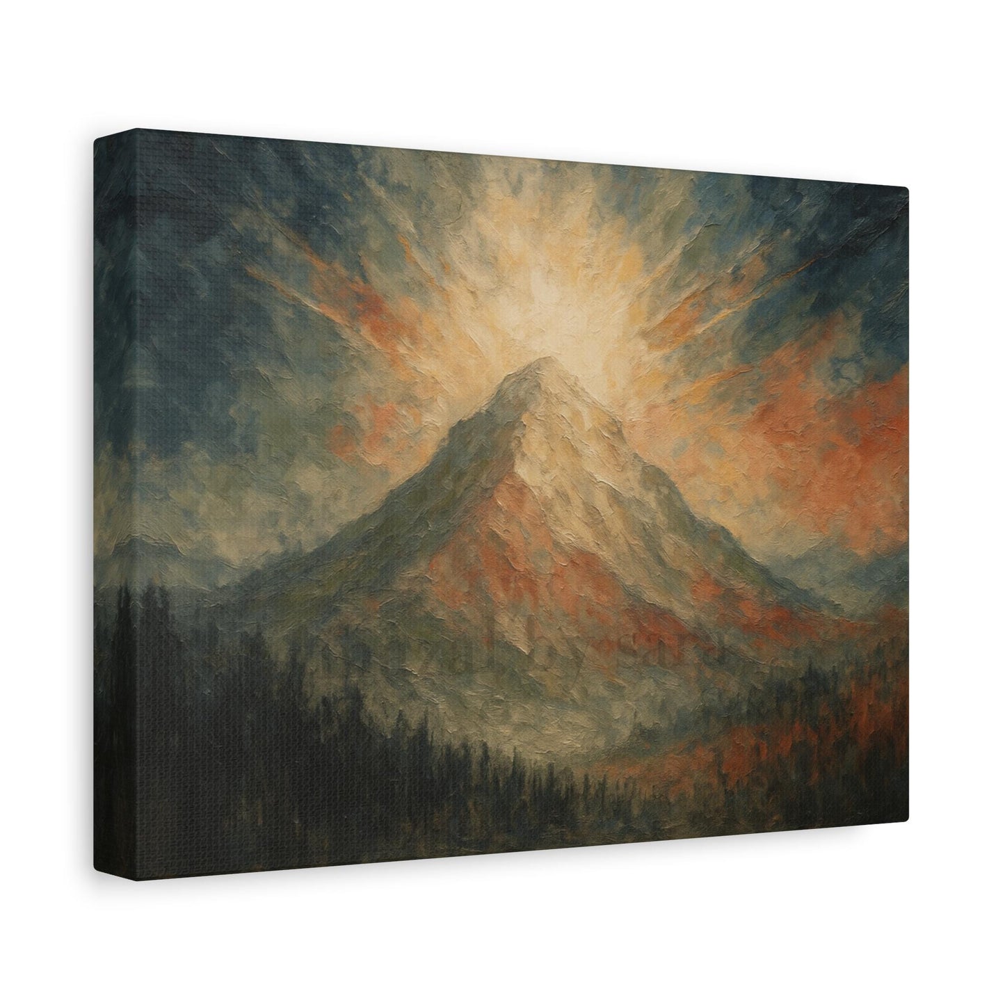 Rustic Har Sinai Torah Art Print – Jewish Mountain Painting | Mount Sinai Judaica Wall Decor | Jewish Gift for Home, Bar Mitzvah, Rabbi