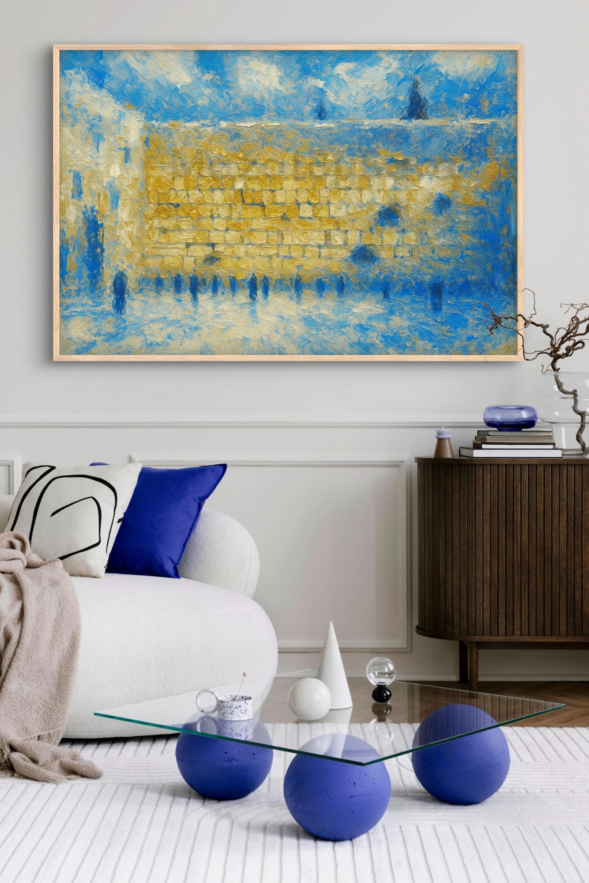 Kotel in Gold, Blue & White