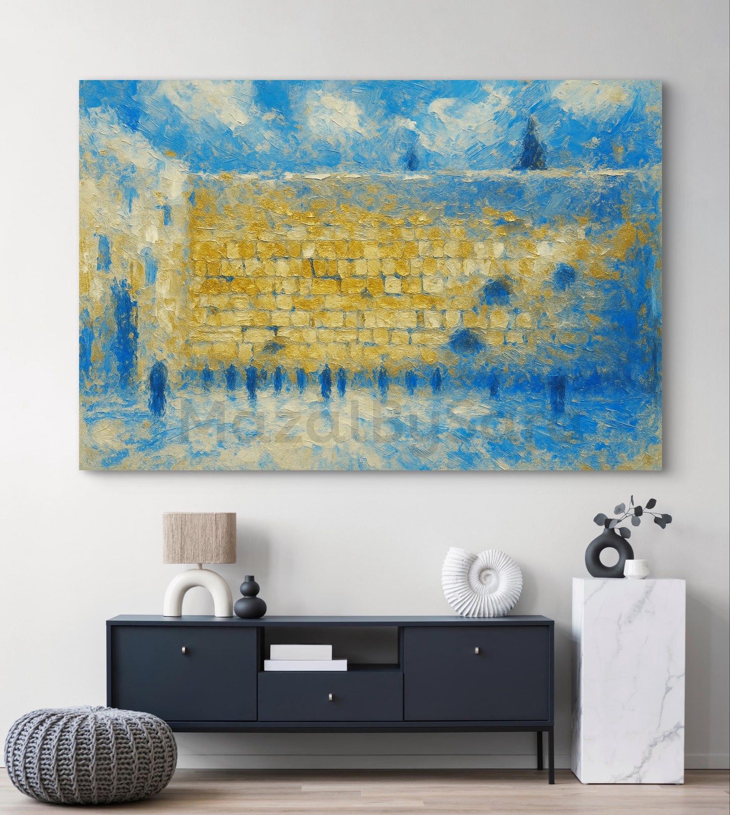 Kotel in Gold, Blue & White