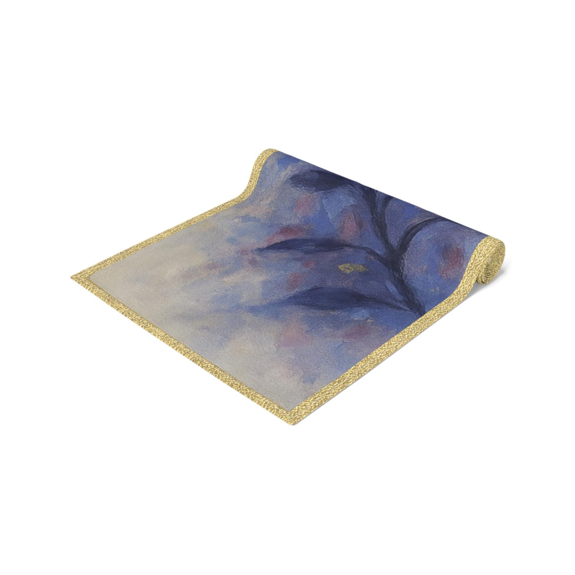 Elegant Pomegranate Rosh Hashanah Table Runner – Jewish New Year Table Decor