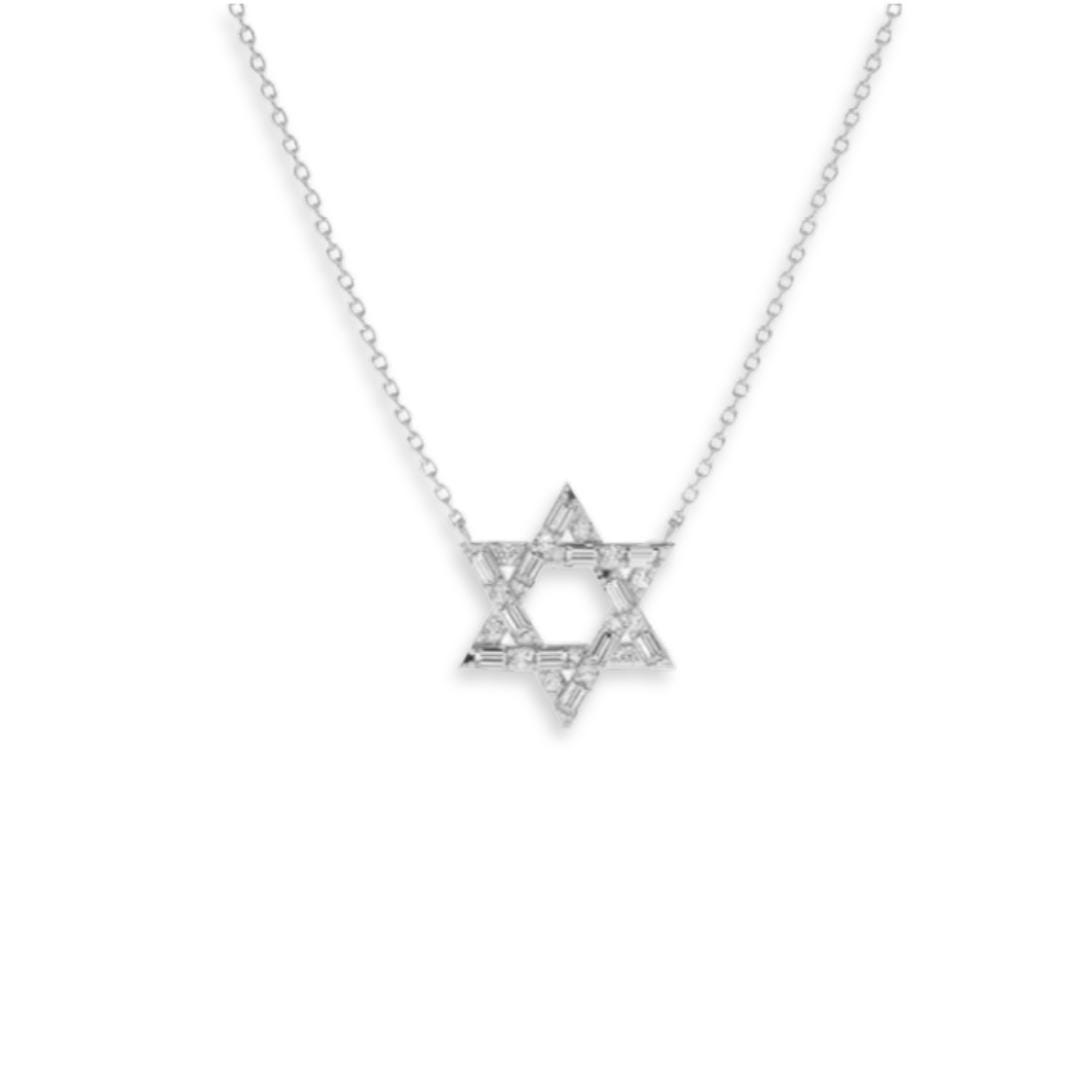 Crystal Star of David Necklace