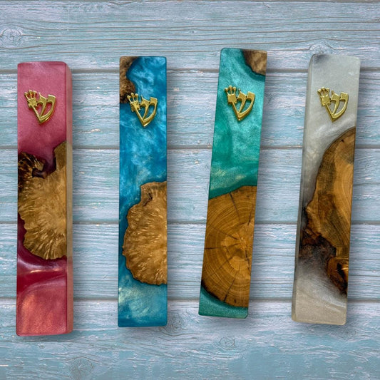 Handmade Mezuzah Case Olive Wood Mezuzah Jewish Door Decor Judaica Gift 8 Inch Mezuzah for Home or Wedding Modern Jewish Gift