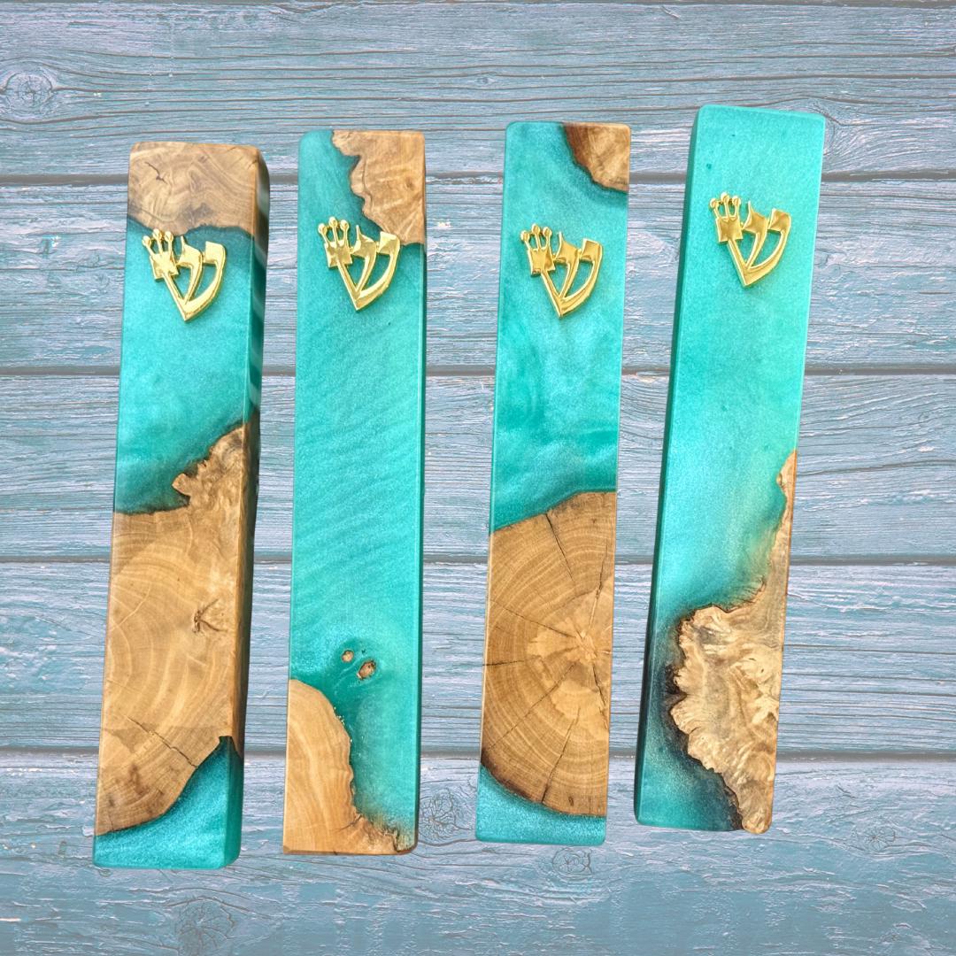 Handmade Mezuzah Case Olive Wood Mezuzah Jewish Door Decor Judaica Gift 8 Inch Mezuzah for Home or Wedding Modern Jewish Gift