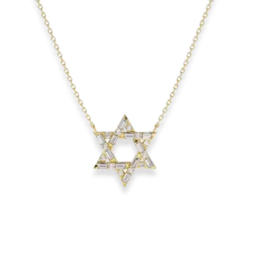 Crystal Star of David Necklace