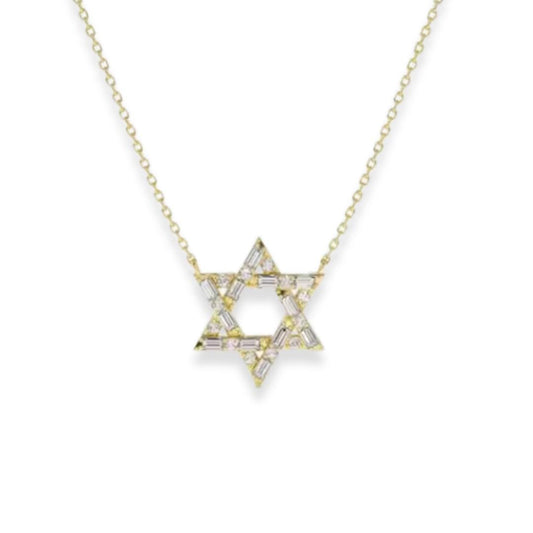 Crystal Star of David Necklace