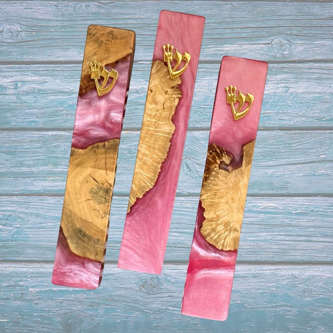 Handmade Mezuzah Case Olive Wood Mezuzah Jewish Door Decor Judaica Gift 8 Inch Mezuzah for Home or Wedding Modern Jewish Gift