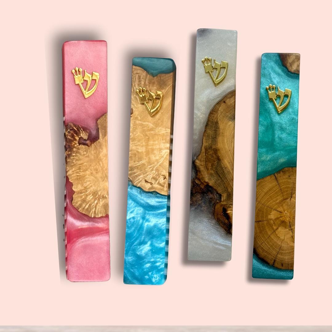 Handmade Mezuzah Case Olive Wood Mezuzah Jewish Door Decor Judaica Gift 8 Inch Mezuzah for Home or Wedding Modern Jewish Gift