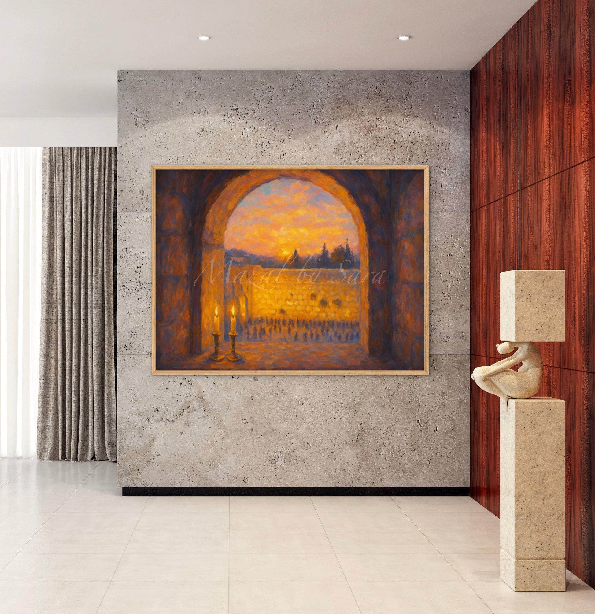 Pastel Jerusalem Kotel Wall Art