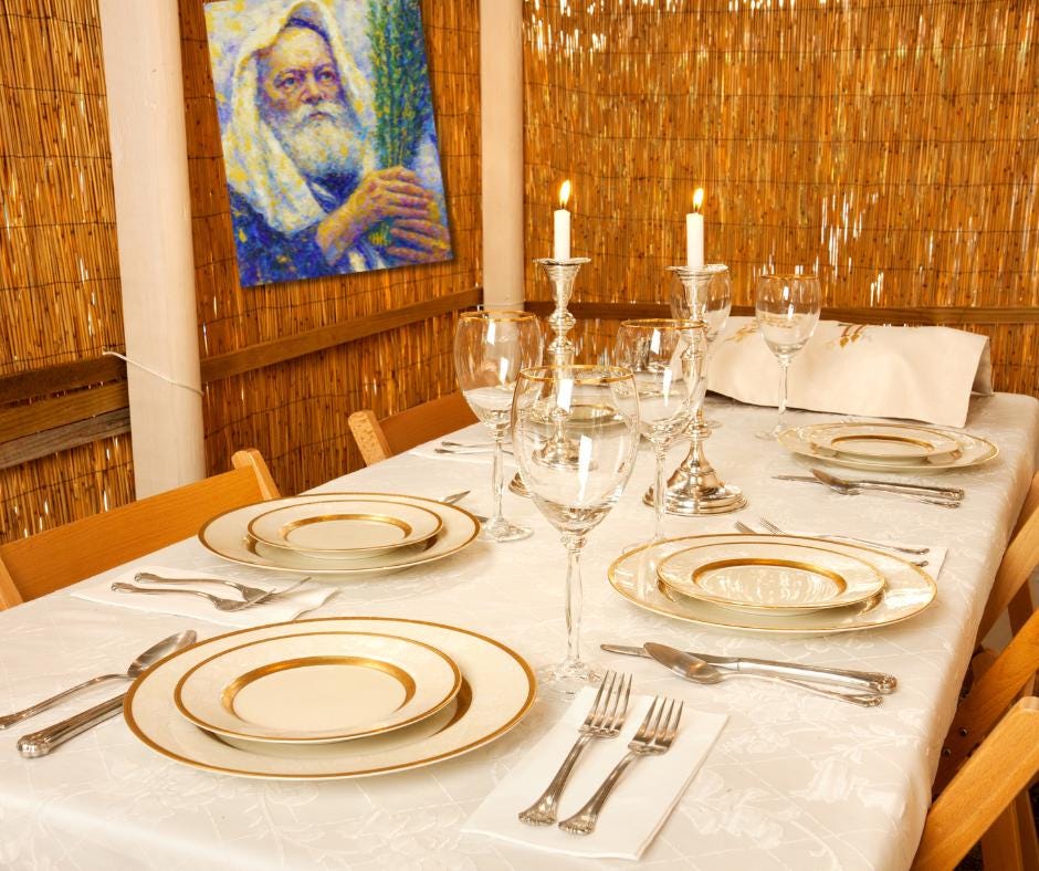 Chabad Sukkah Poster Lubavitcher Rebbe | Jewish Sukkot Wall Art | Waterproof Outdoor Judaica Décor | Fade-Resistant